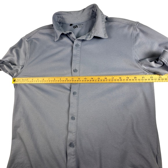 VRST Button Up Shirt‎ Mens Medium Short Sleeve Casual Blue - Picture 9 of 11